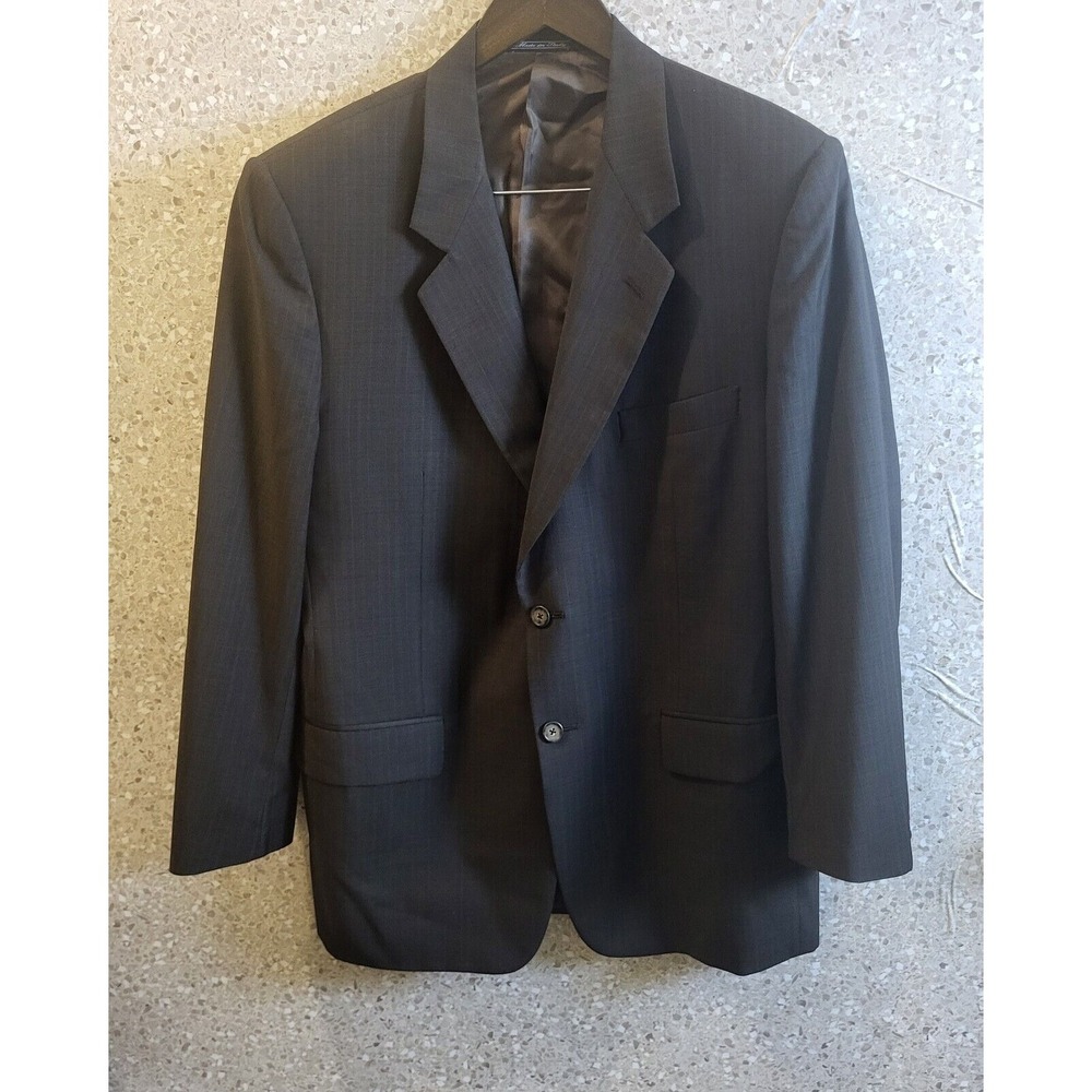 Corneliani, Saks 5th Avenue, 100% Virgin Wool Men Brown Plaid Suit, 43R/35"W